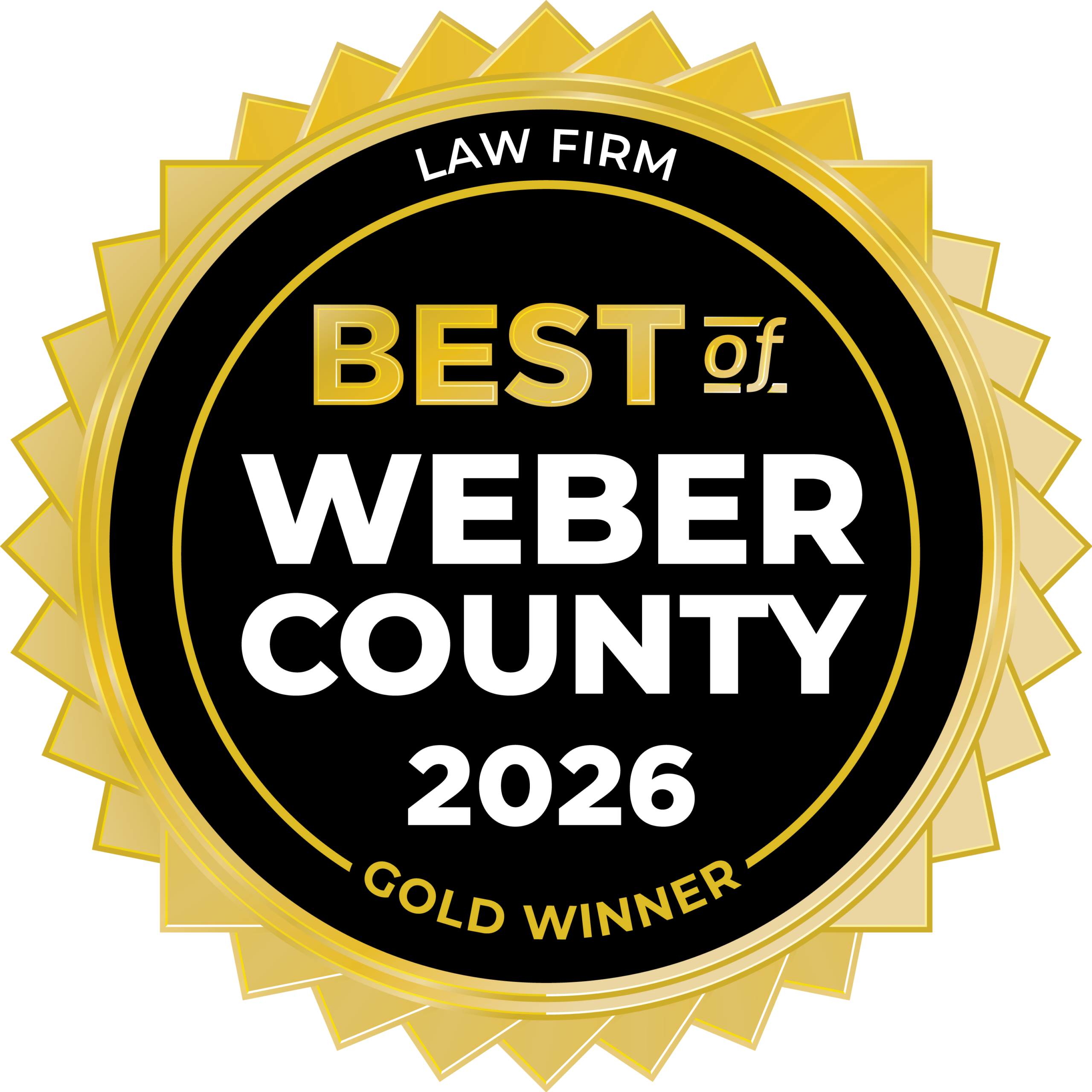 2026 Gold Winner Law Firm Best of Weber County Zachary C Holbrook PC